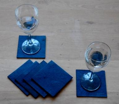 Indipaper - blue coasters (blue coasters)